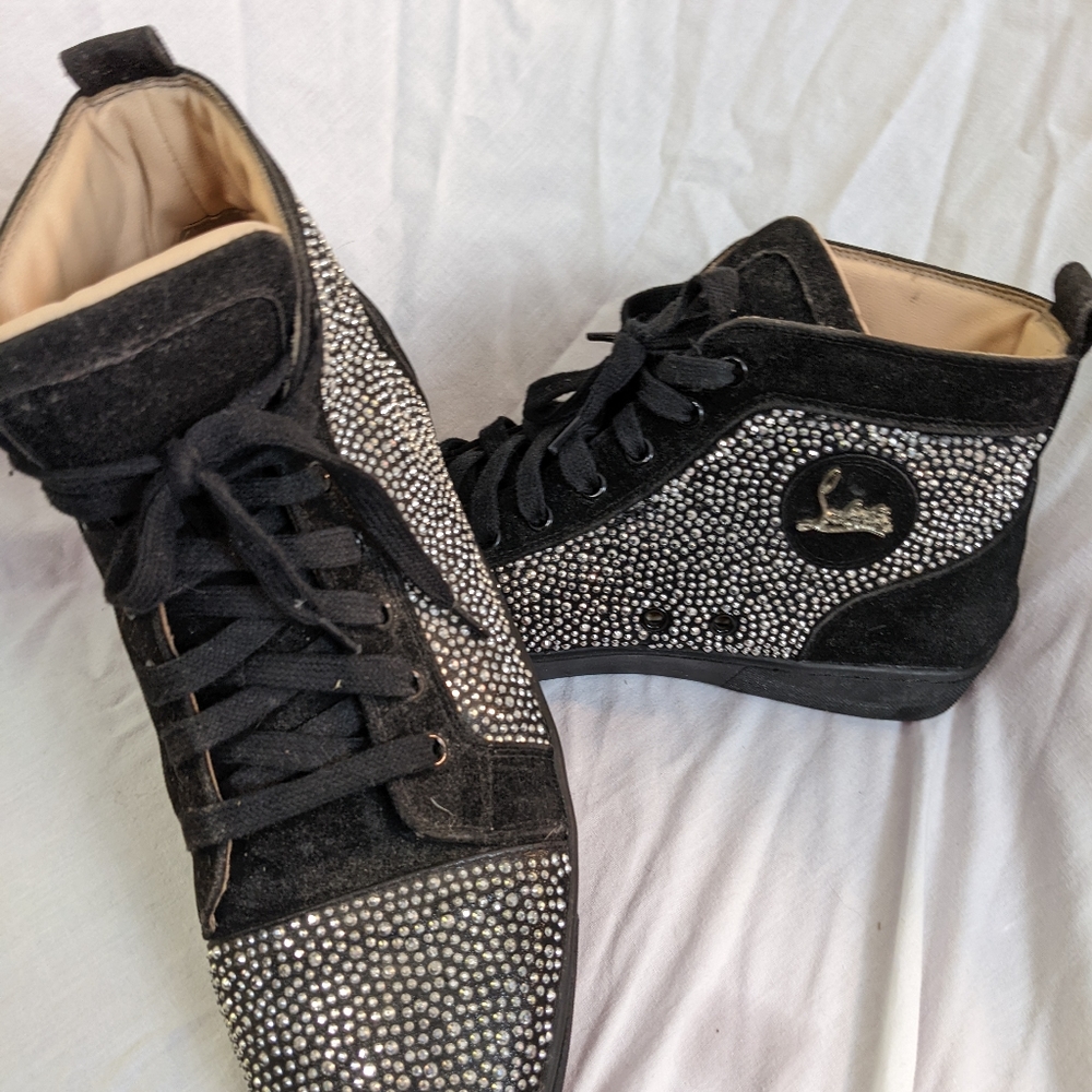 Christian Louboutin Swvarski Chrystal men's high tops sz 11